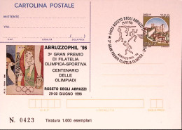 1996-ABRUZZOPHIL Cartolina Postale IPZS Lire 750 Ann Spec - Stamped Stationery