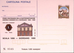 1996-FOGGIA-LIONS Cartolina Postale IPZS Lire 750 Nuova - Entiers Postaux