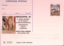 1996-ABRUZZOPHIL Cartolina Postale IPZS Lire 750 Nuova - Stamped Stationery