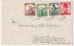 1936-GERMANIA REICH Soccorso Invernale P.3, 5, 6 E 12 Su Busta Spiekergog (16.1) - Storia Postale