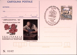 1995-ABRUZZOPHIL-IL CIABATTINO Cartolina Postale IPZS Lire 700 Con Ann Spec - Postwaardestukken