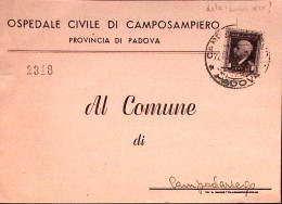 1944-RSI Marca Da Bollo C.30 Isolato Su Cart. Ammin. Camposampiero Padova (22.6. - Marcofilía