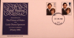 1981-GRAN BRETAGNA GREAT BRITAIN Nozze Principe Galles Serie Cpl. Fdc - 1981-1990 Decimale Uitgaven