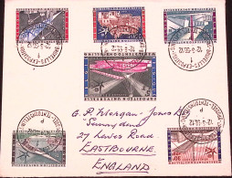 1958-Belgio  Expo Bruxelles Serie Cpl. (1047/2) Su Busta (12.6) Per La Gran Bret - Other & Unclassified
