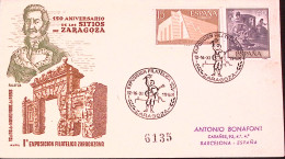 1958-SPAGNA Mostra Filatelica Saragozza (12.11) Ann. Spec. - Briefe U. Dokumente