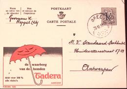 1959-Belgio Cartolina Postale F. 1,50 Pubblicitaria Camiceria Tadera Viaggiata - Autres & Non Classés