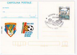 1993-Cartolina Postale Lire 700 Con Soprastampa IPZS GENOA, Annullo Speciale (27 - Entiers Postaux