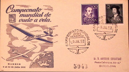 1952-SPAGNA Camp. Mond. Volo A Vela/Madrid (9.7) Ann. Spec. - Storia Postale