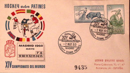 1960-SPAGNA XIV Camp. Mond. Hockey Su Pattini/Madrid (7.5) Ann. Spec. - Cartas & Documentos