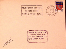 1967-Francia FRANCE Camp. Mondo Motocross/Niort (6.7) Ann. Spec. - Lettres & Documents