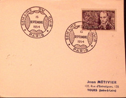 1954-Francia FRANCE Settimana Del Cuoio/Parigi (15.9) Ann. Spec. - Lettres & Documents