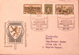 1976-GERMANIA DDR . Giornata Filatelia Serie Cpl. Fdc Per La Jugoslavia - Lettres & Documents
