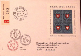 1971-Svizzera SUISSE Espos. Filatelica NABA (Fg. 21) Fdc Su Busta Racc. - Brieven En Documenten