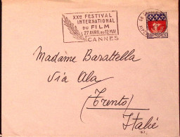 1967-Francia FRANCE XX Salone Intern. Film/Cannes (10.5) Ann. Targhetta - Brieven En Documenten