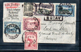 BELGIAN CONGO - 1934 AIRMAIL BASOKO TO LUXEMBURG VARIOUS FRANKINGS - Africa (Varia)