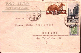 1936-Posta Militare 130 E C.2 (27.8) Su Busta Via Aerea Affrancata Eritrea - Eritrea