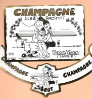 Etiquette De Champagne  "   ARDINAT    "  Couple - Champagne