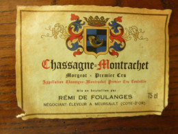 Chassagne Montrachet - Morgeot Premier Cru - Rémi De Foulanges à Meursault - Bourgogne