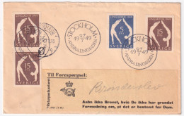 1949-SVEZIA Stoccolma Cong. Educazione Fisica Su Busta Affrancata Serie Cpl. (35 - Autres & Non Classés