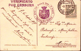 1917-GENIO 2 ARMATA CANTIERE VAL COSBANA Tondo Viola Su Cartolina Aangelo Dall'o - War 1914-18