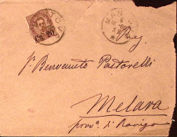 1890-effigie SOPR. C.20/30 Isolato Su Busta Mantova (5.10) - Poststempel