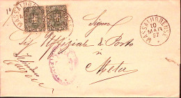 1897-MASSALUBRENSE C1 (10.3) Su Piego Affrancato Stemmi Coppia C.5 - Marcophilie