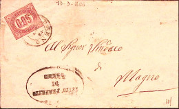 1876-SERVIZIO STATO C.0,5 Isolato Su Piego Breno (19.9) - Marcofilía