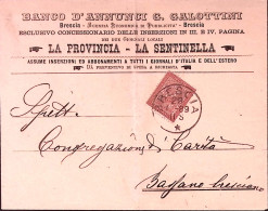 1889-BANCO ANNUNCI G. GALOTTINI-BRESCIA Intestazione A Stampa Di Busta Brescia ( - Marcofilie