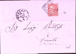 1868-EFFIGIE C.40 Isolato Su Lettera Completa Testo Verona (16.1) Per Austria - Marcophilia