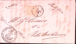 1875-ZEVIO C.2 (6.5) Su Piego Affrancato Coppia Effigie C.10 - Marcophilie