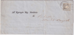1861-IV SARDEGNA C.2 Isolato Ben Marginato Su Lettera A Stampa Treviglio (24.3) - Marcophilia