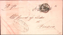 1876-S. ZENO NAVIGLIO Corsivo Verde Di Collettori Apposto Sul Francobollo C.5 Su - Storia Postale