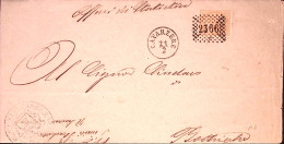 1875-BOTTRIGHE Corsivo Verde Apposto In Verde In Arrivo Su Piego Affrancato C.10 - Storia Postale