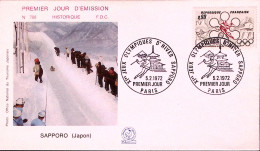 1972-Francia FRANCE Giochi Olimpici Invernale Sapporo (1705) Fdc - 1970-1979