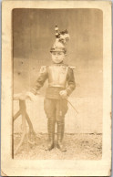 CP Carte Photo D'époque Photographie Vintage Enfant Cavalerie Dragon Militaire  - Other & Unclassified