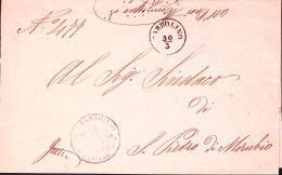 1870-BARDOLINO Annullo Lombardo-Veneto C! 30.3.(70) Su Soprascritta In Esenzione - Poststempel