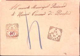 1902-Segnatasse C.40 (24) Apposto A Bovolone (15.1) Su Busta Affrancata Al Verso - Marcophilie