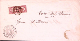 1876-FR.LLI SERVIZIO Coppia C.0,02 (1) Su Piego Bardolino (23.12) E Rispedito - Storia Postale