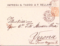 1890-AMB. ROMA-PISA N 1/(A) C.2 (18.8) Su Busta - Marcophilia