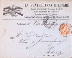 1895-VERONA-LEGNAGO-ROVIGO/(2) Su Busta (29.3) Con Intestazione La Fratellanza M - Marcophilia