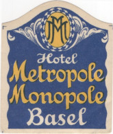 Hotel Metropole - Basel - & Hotel, Label - Hotelaufkleber