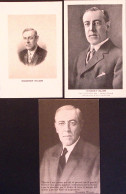 1918circa-WOODROW WILSON Tre Cartoline Con Ritratti Differenti, Nuove - Historical Famous People
