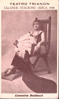 1928-TEATRO TRIANON Leonetta Balducci, Cartoncino Non Viaggiato - Singers & Musicians