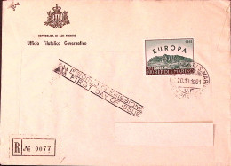 1961-SAN MARINO EUROPA1961 Lire 500 (568) Su Busta Racc. Fdc - FDC