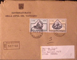 1974-VATICANO Posta Aerea Evangelisti Lire 200 E 300 (55/6) Su Racc. - Covers & Documents