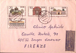 1984-GERMANIA DDR . Palazzo E Giardini Sans-Souci Serie Cpl. Su Busta Per Italia - Lettres & Documents