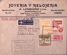 1950-Colombia I^giorno Servizio Aereo LANSA Barranquilla-Bogota' Del 22.6 Affran - Kolumbien