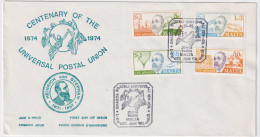 1974-MALTA Anniversario UPU Serie Cpl. (492/5) Su Fdc - Malta