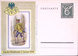 1940-GERMANIA REICH Cartolina Postale P.6 Giornata Francobollo, Nuova - Covers & Documents