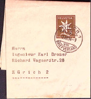 1954-Svizzera Fascetta Per Giornali C.5 Zurich 1 (2.12) Per Citta' - Marcophilie